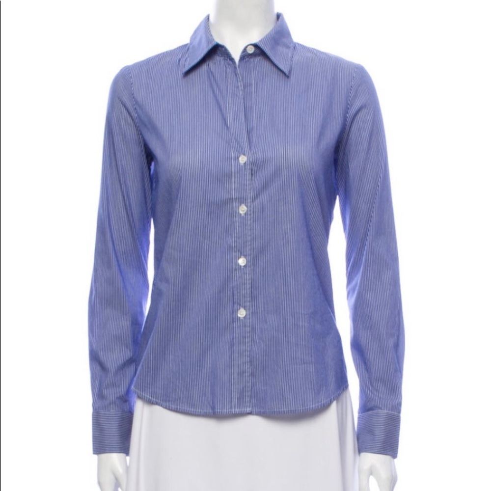 Theory striped button down